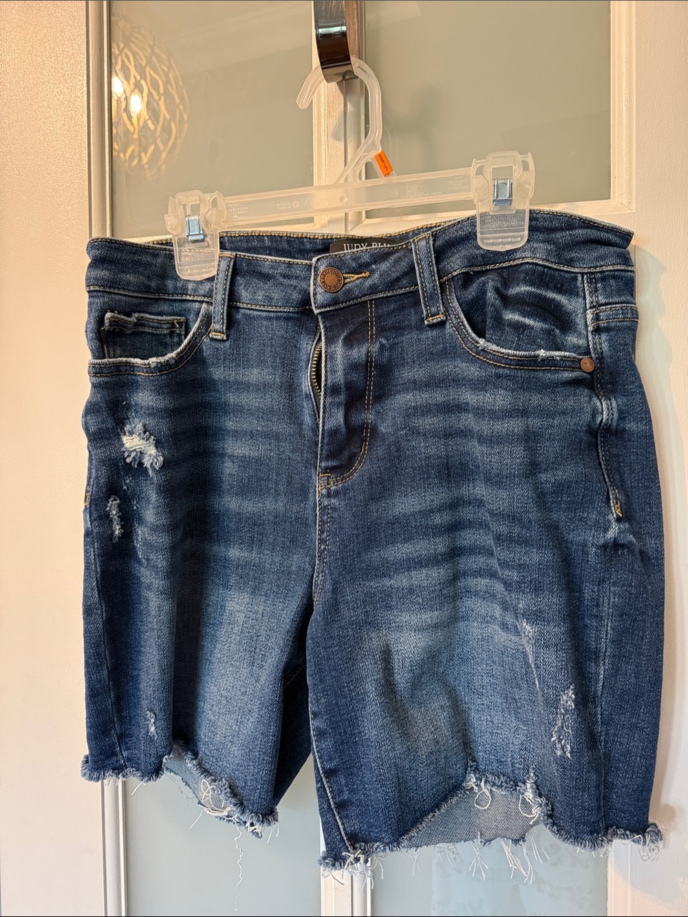 Judy Blue Indigo Distressed Denim Shorts